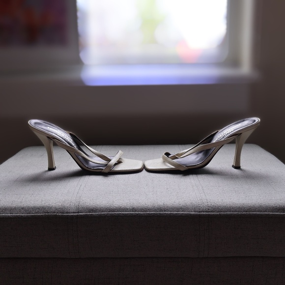 Donald J Pliner Couture Couture Strappy Heels Womens 7M Beige Vintage Y2K - Picture 3 of 9